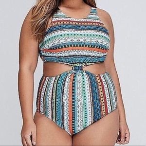 Swim by Cacique Cutout Monokini One Piece Swimsuit